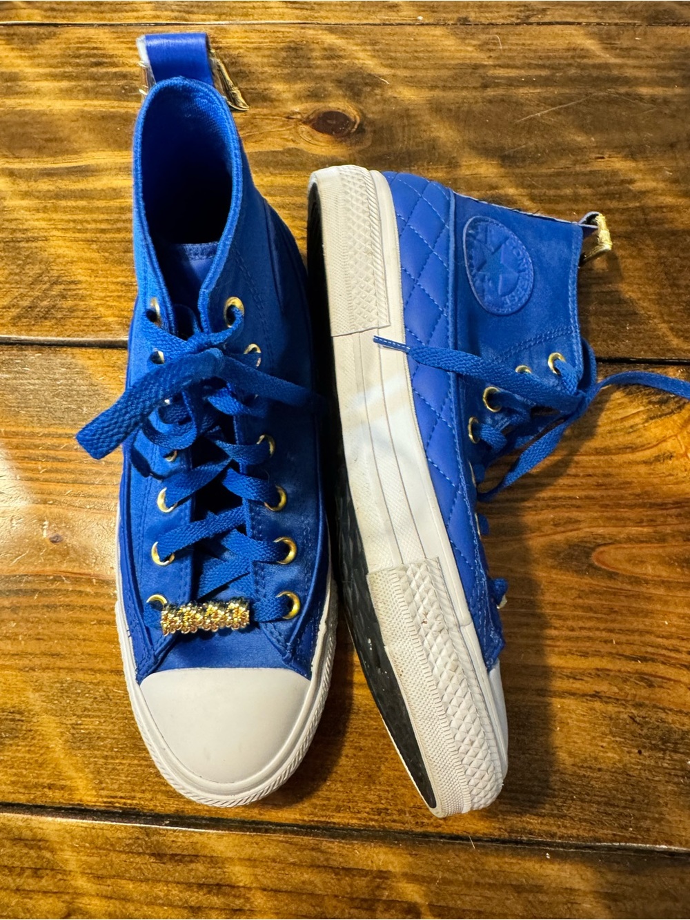 CHUCK TAYLOR ALL STAR HIGH SHINE - GAME ROYAL SNEAKERS Size 8 - Picture 4 of 12